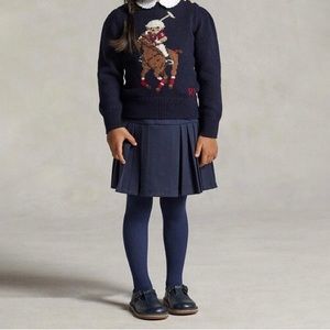 Gray Pleated 100% Wool Ralph Skirt